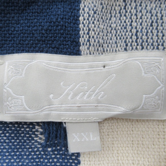 Kith Men's Jumbo Houndstooth Overshirt Cyanotype KHM032076 Size XXL - Picture 6 of 12